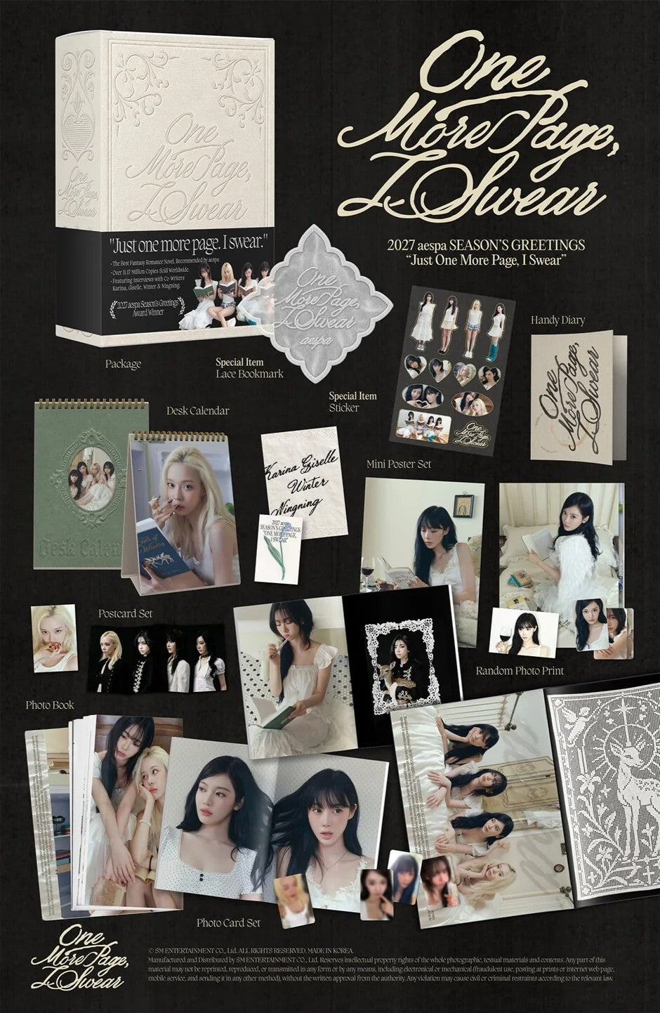 Contents preview of Aespa's 2027  Seasons Greetings