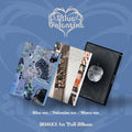 Album covers and disc with 'Blue Valentine' branding on a blue background