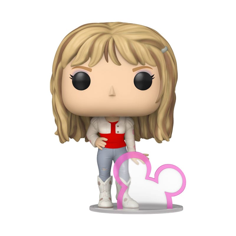 Funko Pop! vinyl figure of a character with blonde hair and a red top on a white background
