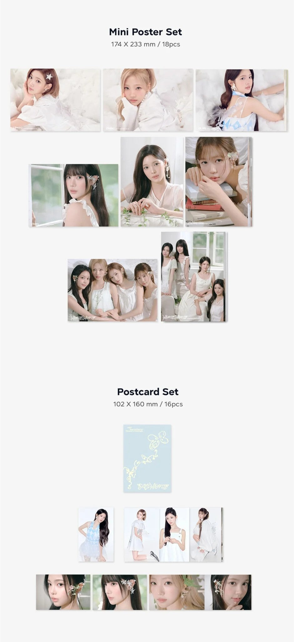 Postcard and Mini Poster Preview images on a white background 