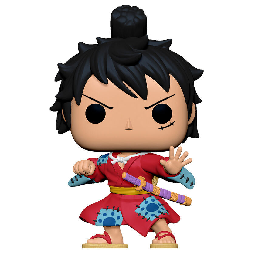 front view of Luffy wearing a kimono funko vinyl figure