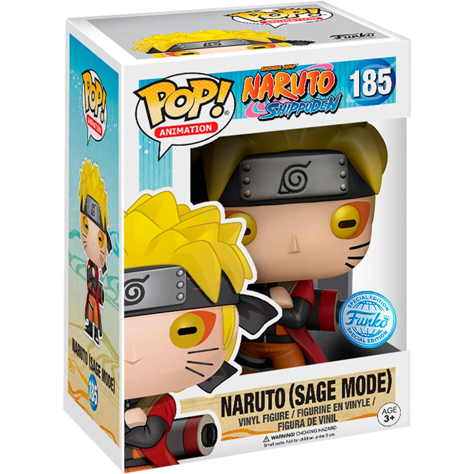 Funko Pop! vinyl figure packaging for Naruto in Sage Mode with branding and product details.