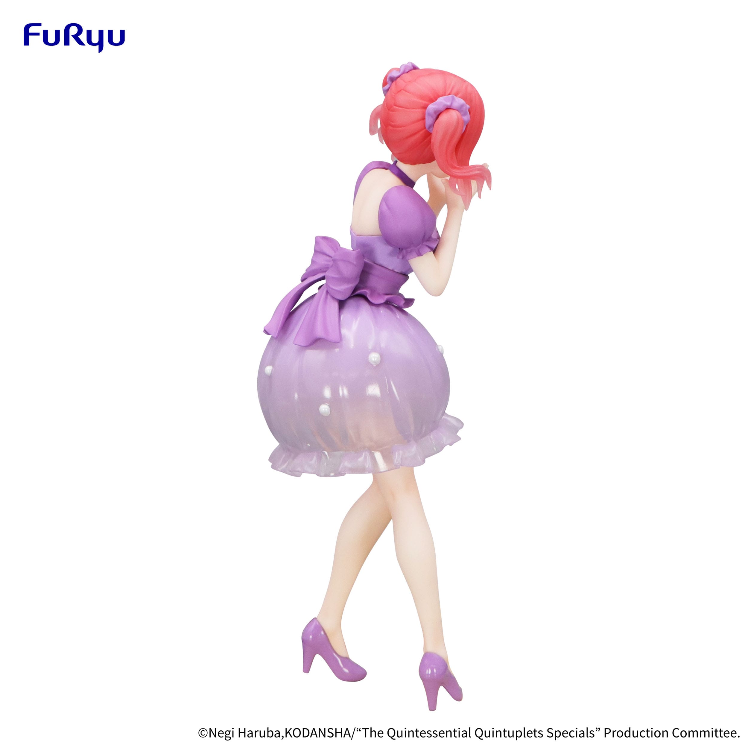 Anime character figurine in a purple dress with pink hair on a white background, featuring the Fur Ryu brand.