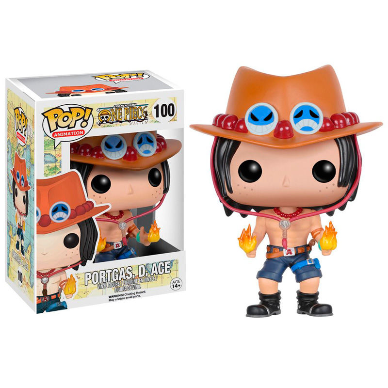 Funko Pop! figurine of Portgas D. Ace from One Piece with packaging on a white background