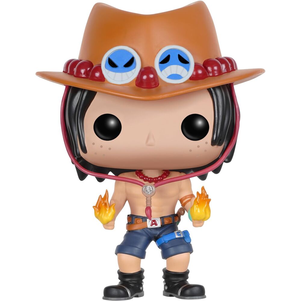 Funko Pop! vinyl figure of a character with a hat and flame hands on a white background