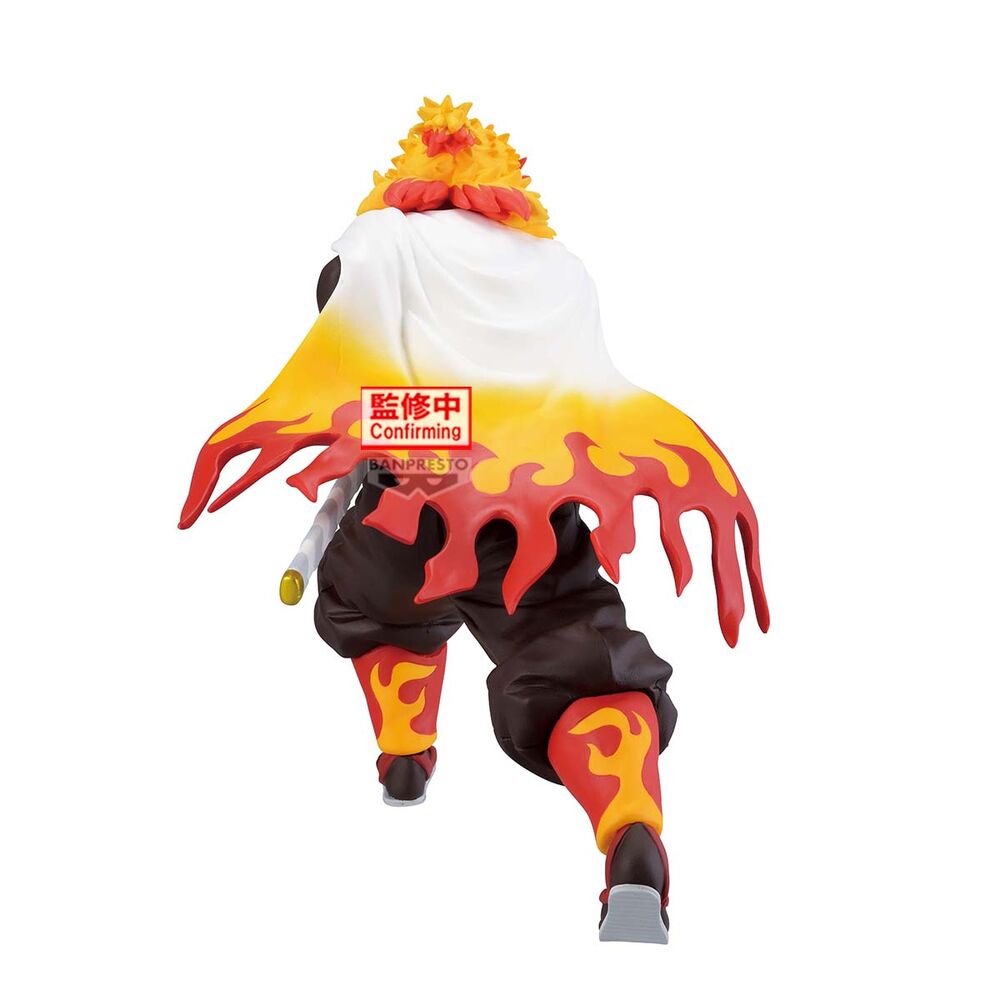 Colorful action figure with flame-like design on a white background