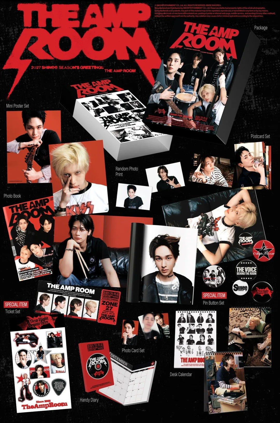 Shinee The Amp Room 2027 Seasons Greetings contents