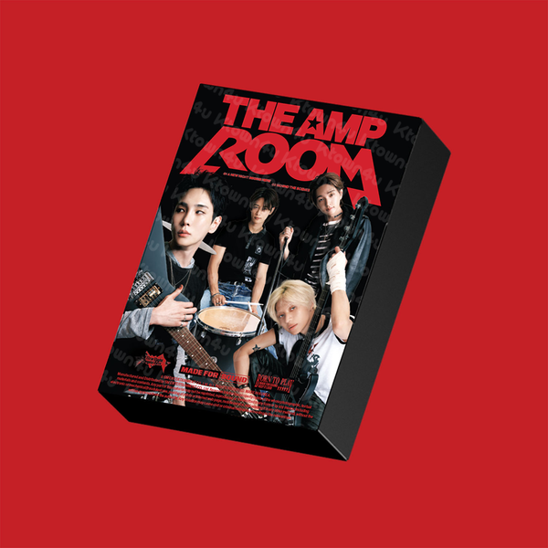 SHINee 2027 SG Main box. Black on a red background