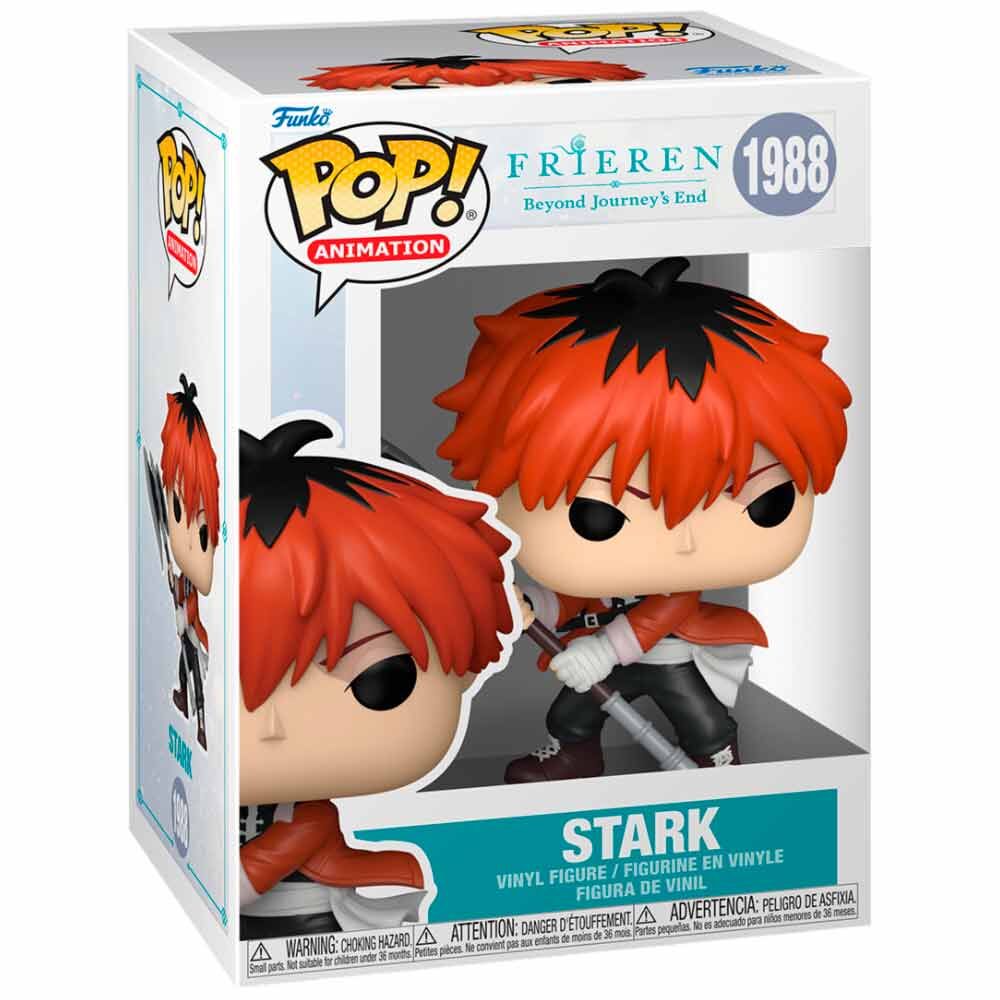 Funko Pop! animation figure packaging showing Stark from Frieren Beyond Journeys End