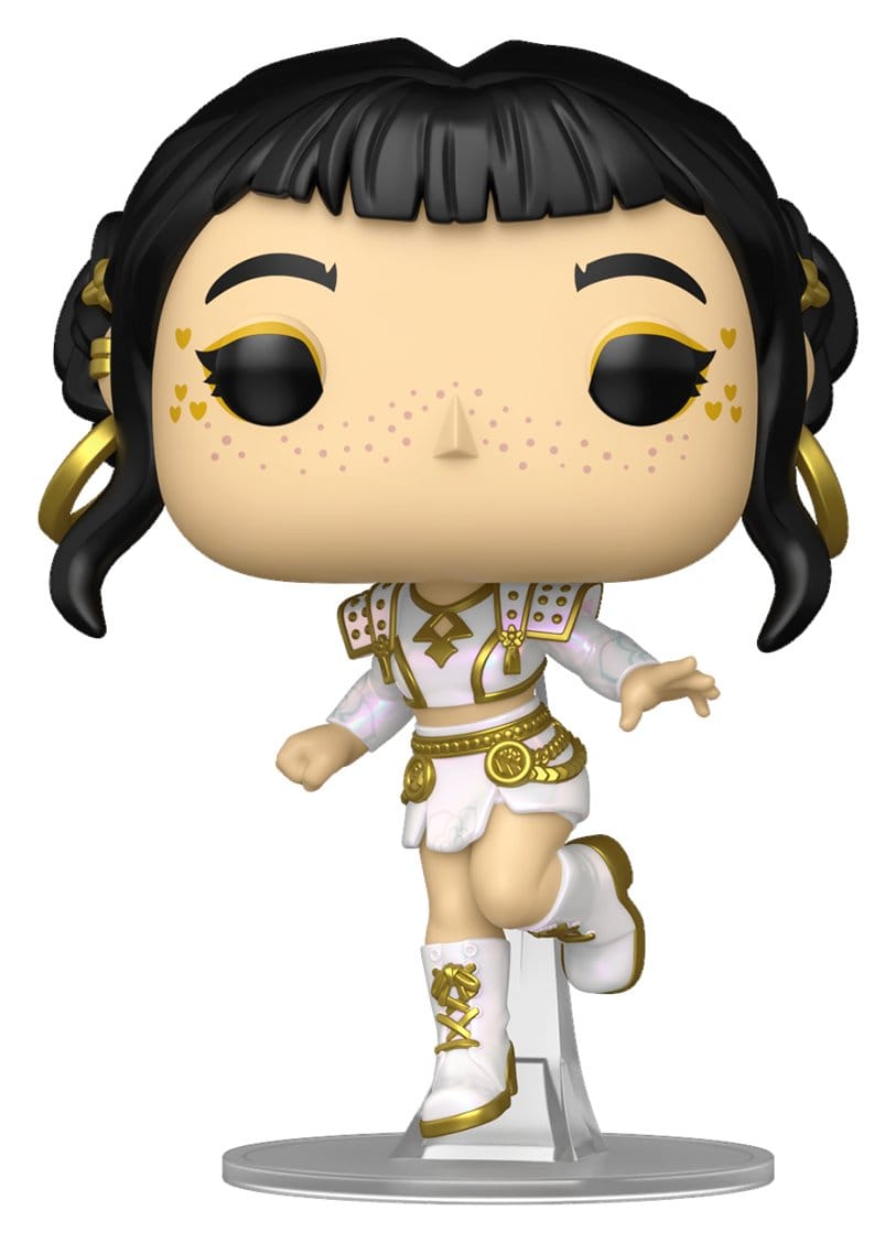 Funko Pop! vinyl figure of a character with black hair and gold accents on a white background